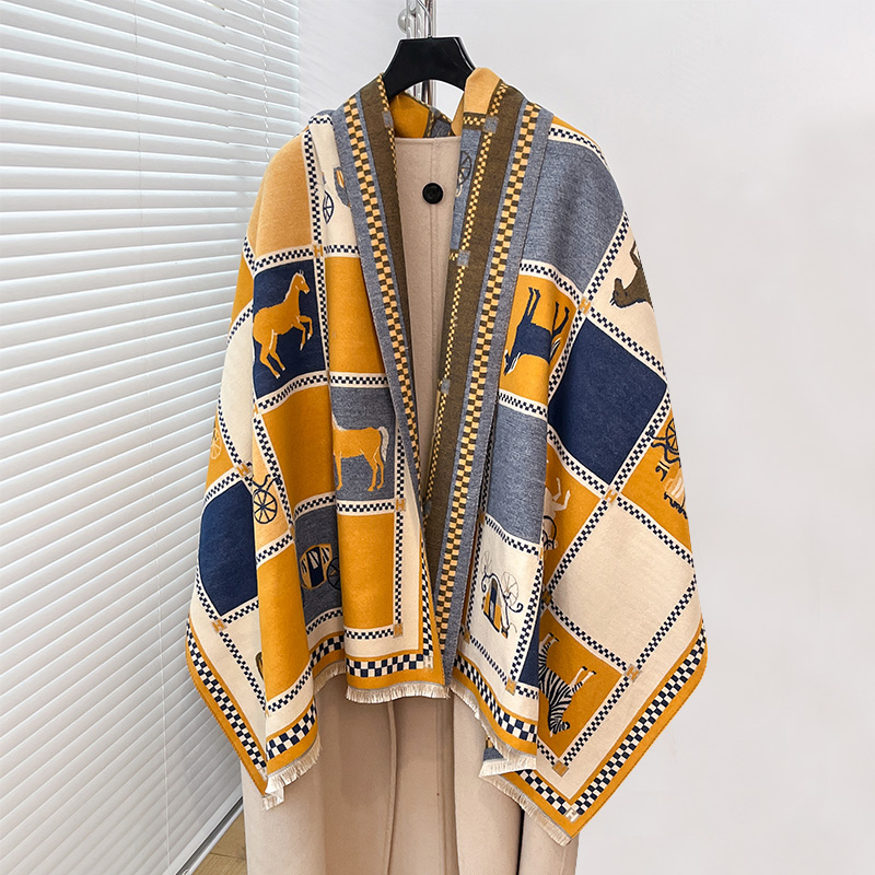 Woven Scarf Blanket - Pashmina de Luxo Quente de Caxemira