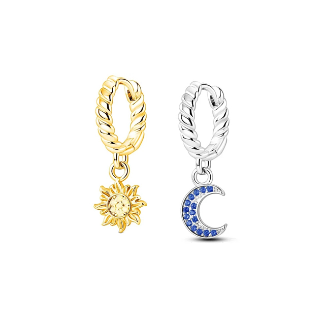 Argola dupla arco sol lua cabe - Tie Clip Silver avaliação e preço
