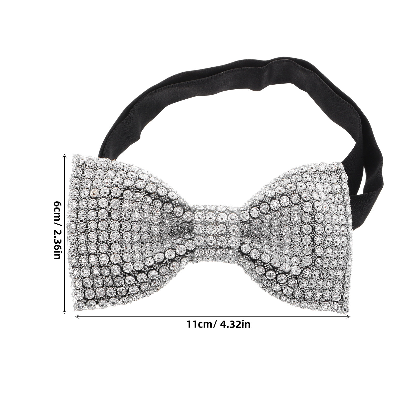 Gravata Borboleta de Strass Du - Bow Tie Pre Tied avaliação e preço